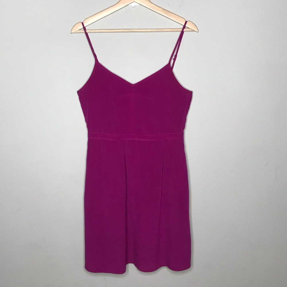 MADEWELL fuchsia casi silk dress size 6 - Picture 2 of 8